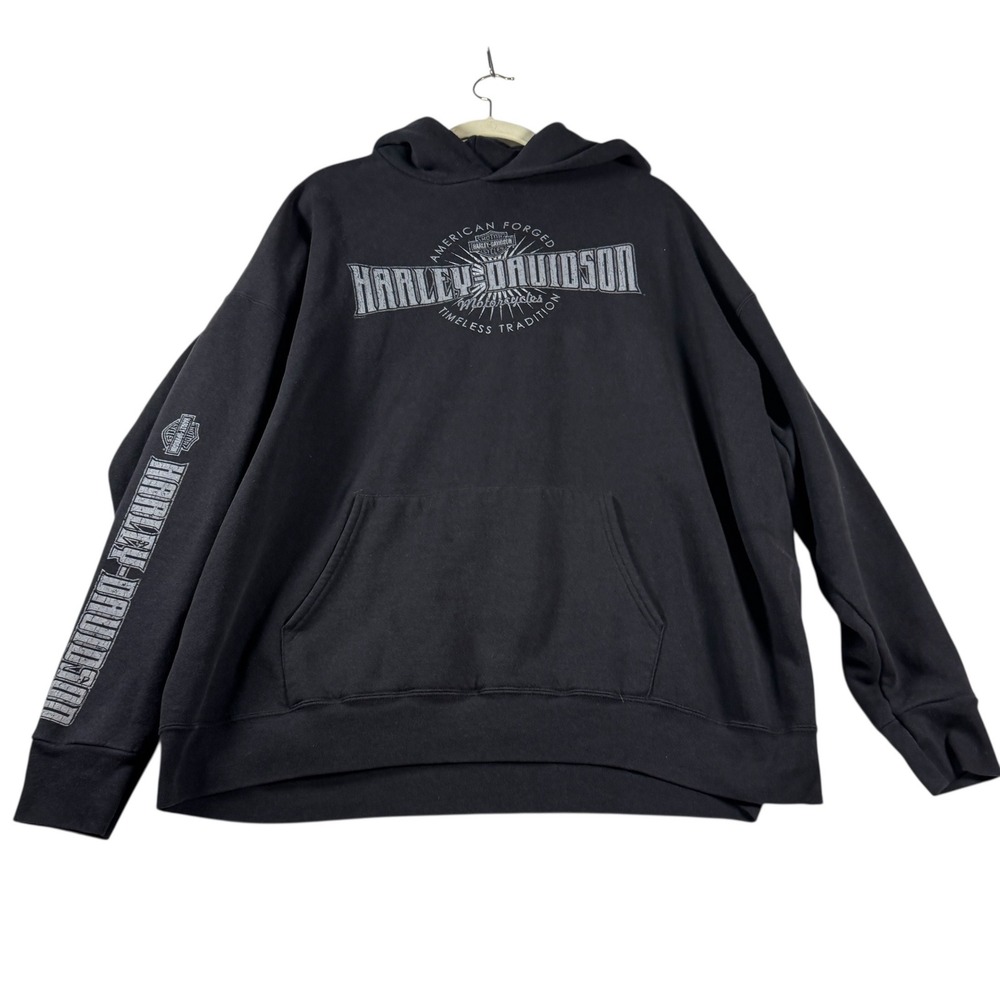 Harley Davidson Hoodie Mens 3XL Black Mikes Famous Groton CT American